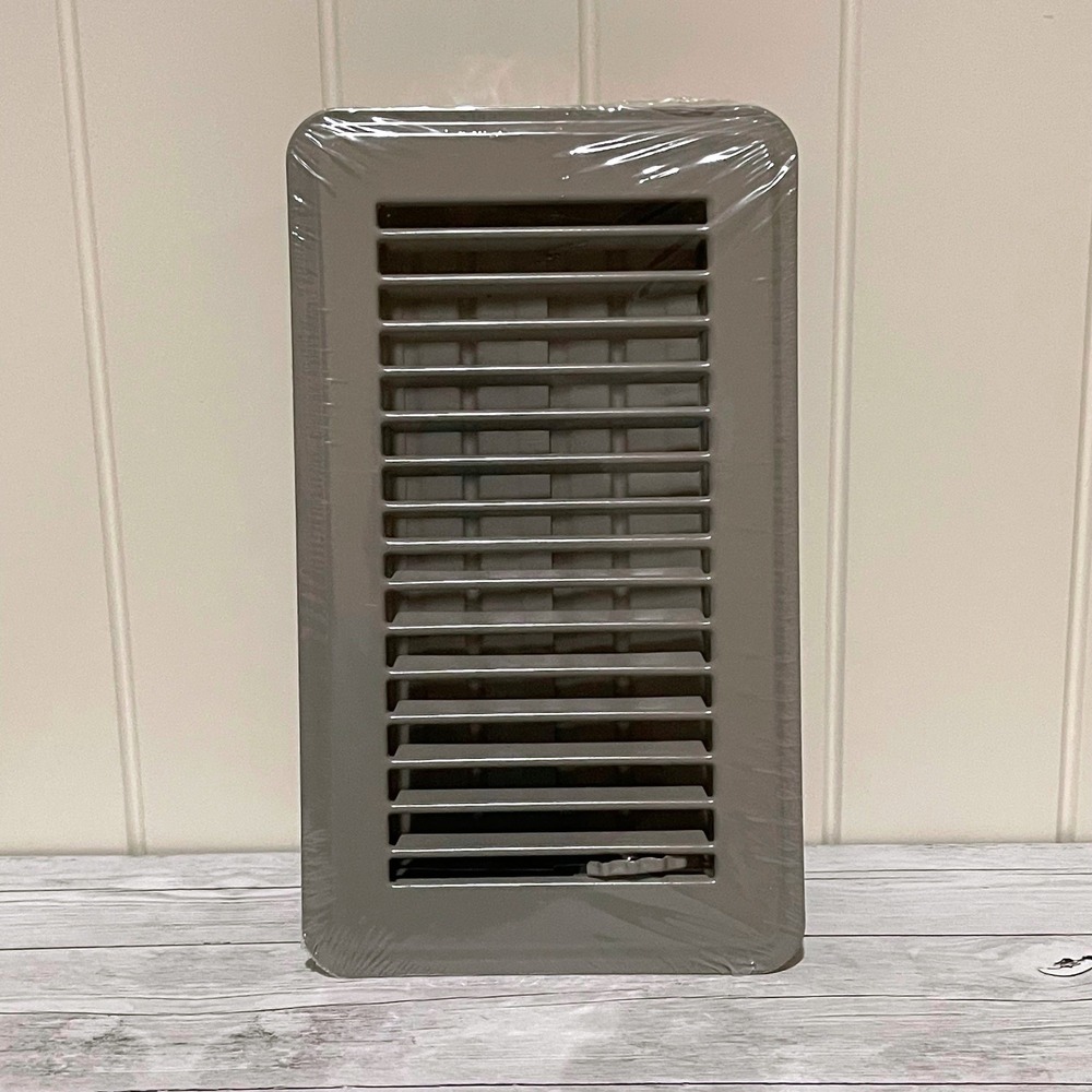 Modern Metal Floor Register Vent Cover 5.5 x 9.75 Louvered Adjustable